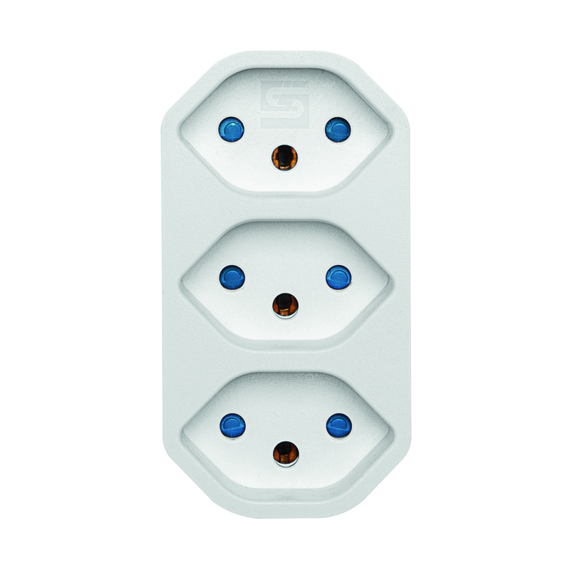 Adaptateur multiple MANTA 3xT13 rotatif 320° bl