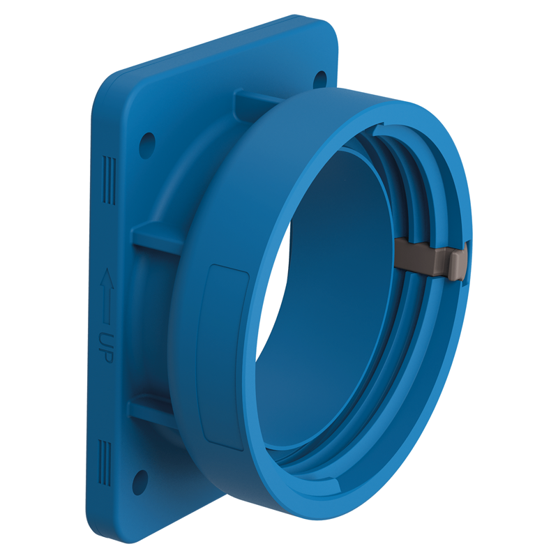 Einbauflansch für CEE 16A 5-polig 32A 3/4-polig