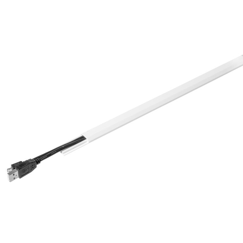 Single Kabelkanal 18x8mm 4 Stangen 1m selbstklebend weiss