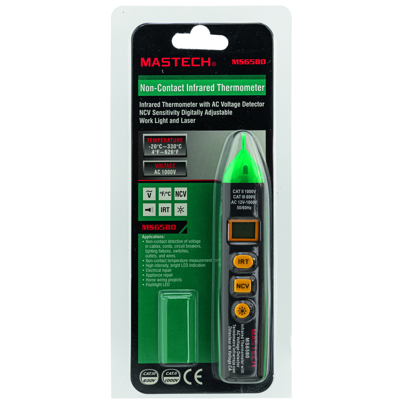 MASTECH Termometro a infrarossi/tester di tensione MS6580 (330°C/1000V) ve/nr