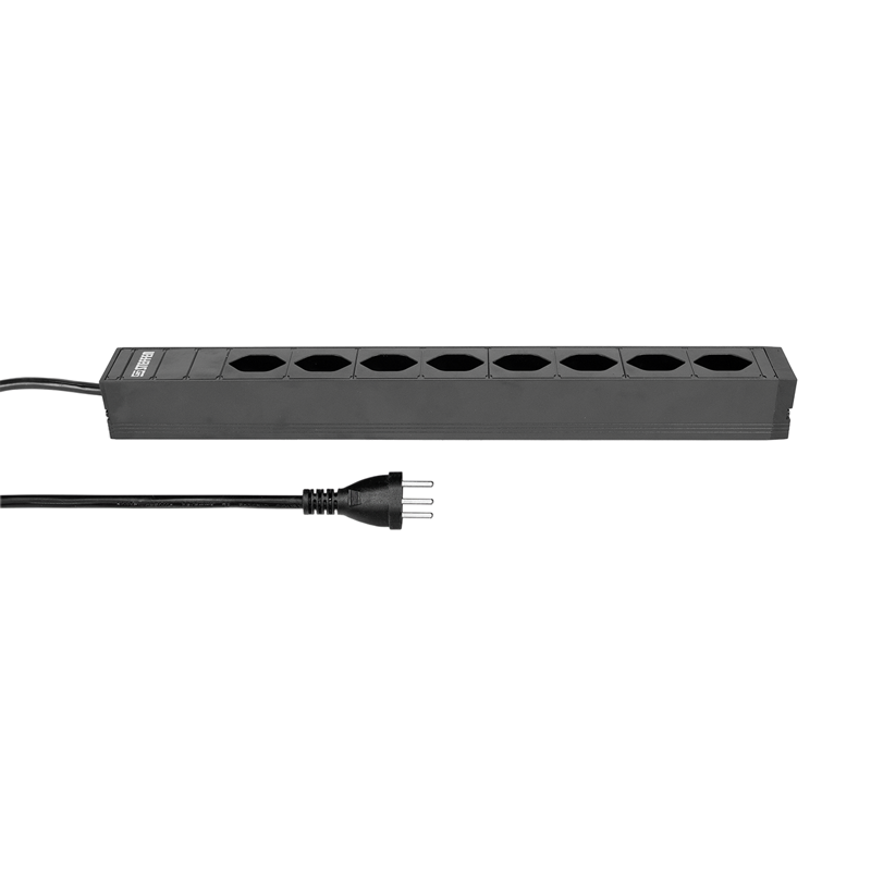 Presa multipla ALU MODULAR PDU BLACK 1U 8xT23 3m nr