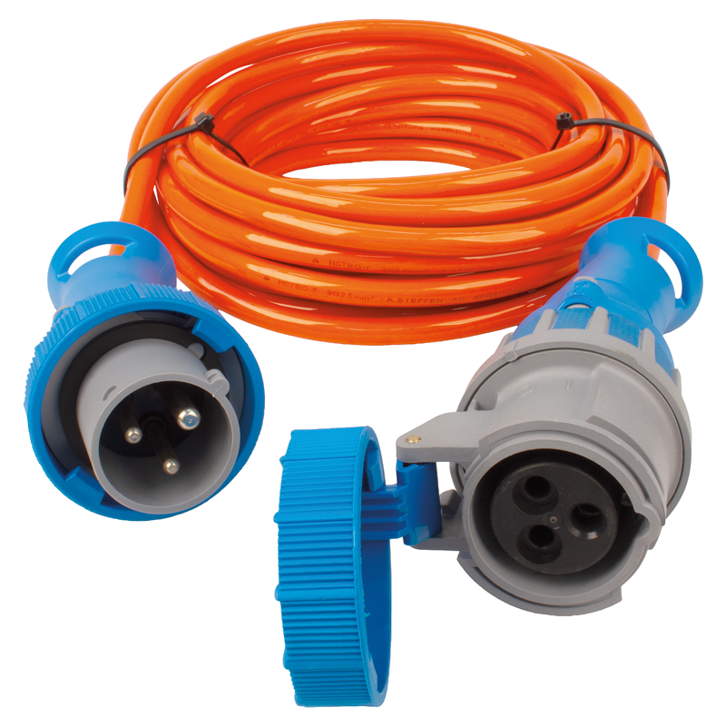 Rallonge électrique STEFFENFLEX EPR-PUR 3G2.5mm² 10m CEE16/5-CEE16/5 IP44 or