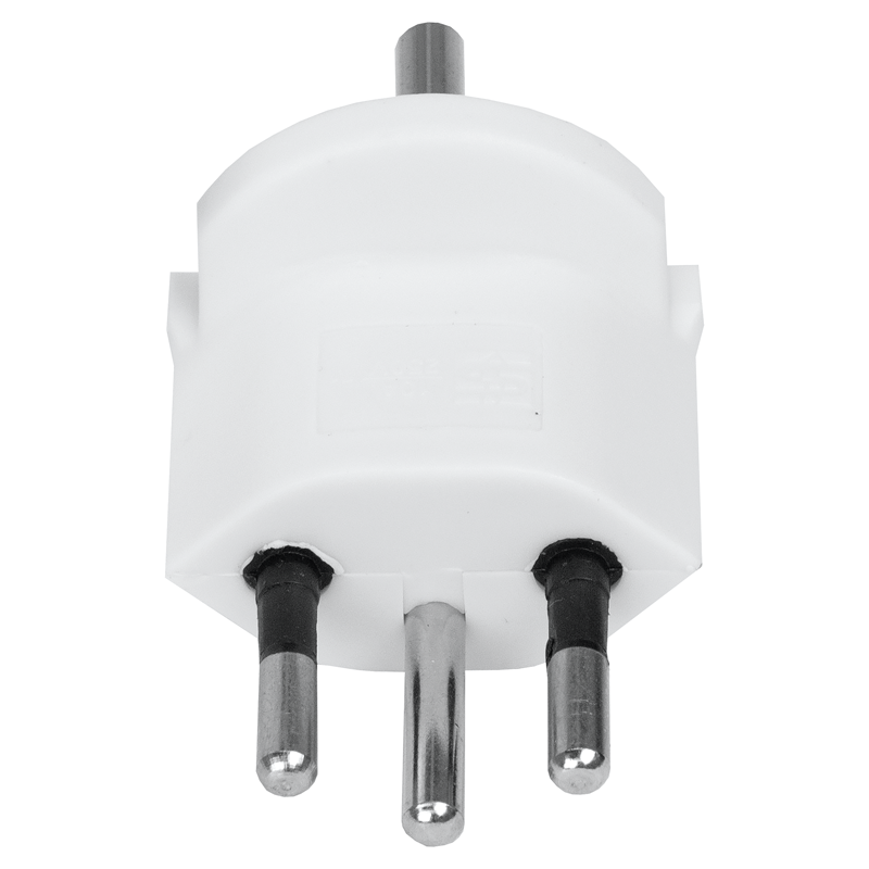 Adaptateur FIXE Allemagne CEE7/7 - Suisse T12 3 pôles bl