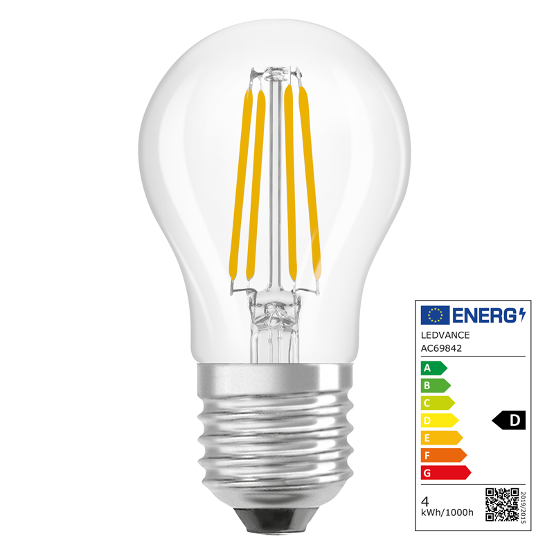 Osram LED Superstar Retrofit Classic P Filament E27 240V 3.4W 470lm WW