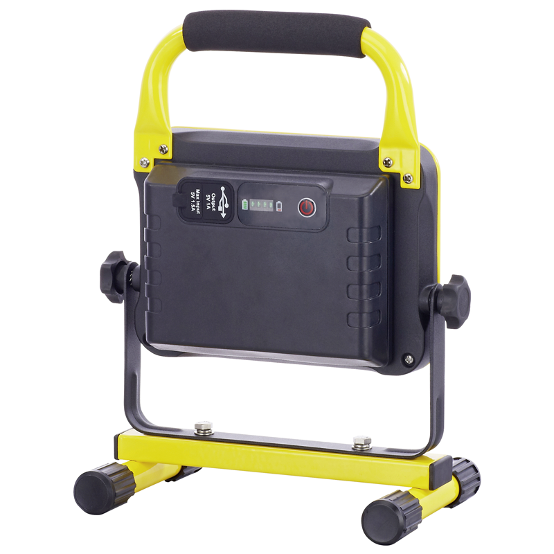 WORKLIGHT Proiettore LED a batteria 20W con maniglia di transporto e supporto