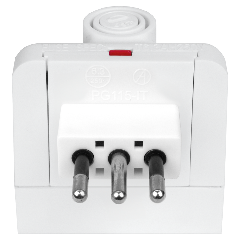 Reiseadapter-Set Schweiz - World 3-polig max. 6.3A mit Sicherung ws