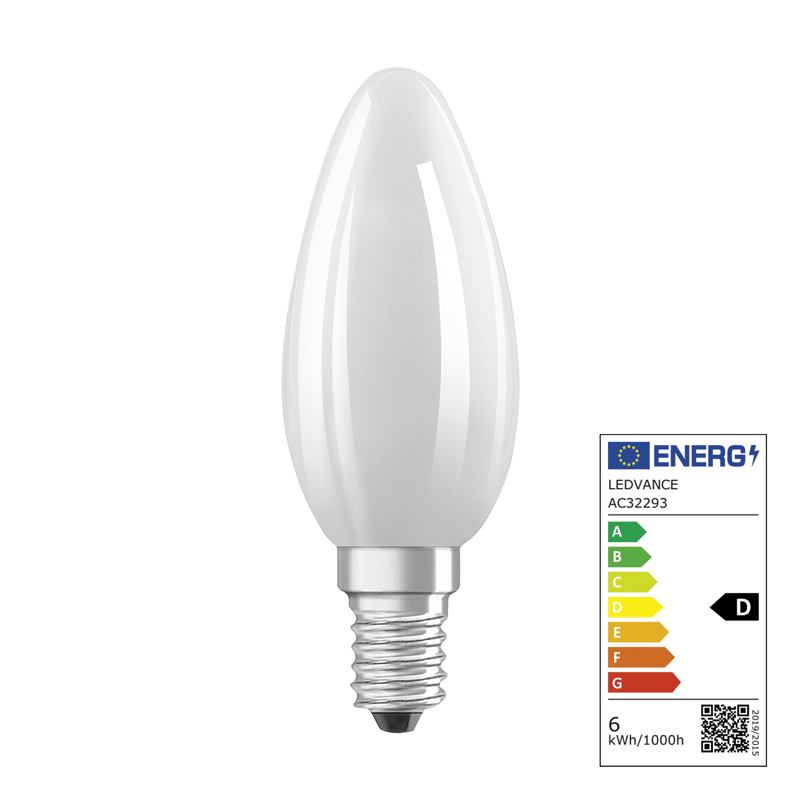 Osram LED Superstar Retrofit Cl. B Filament E14 240V 6.5W 806lm WW
