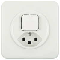 UP petite combinaison non lumineux avec interrupteur à poussoir et T23 blanc
