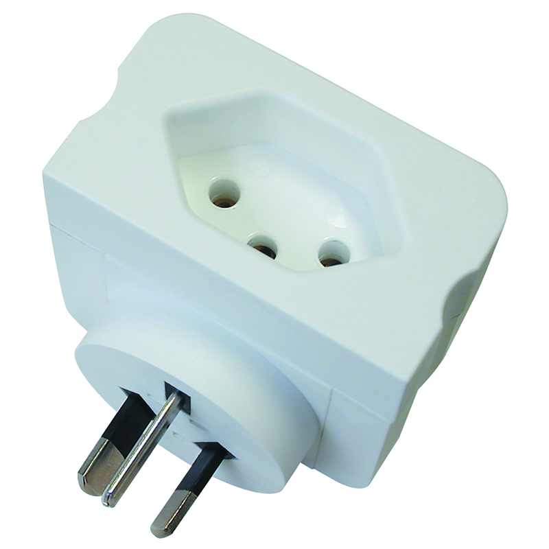 Reiseadapter Schweiz - Australien/China 3-polig max. 6.3A ws
