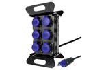 Stromverteiler mit Ständer 6xT23 IP55, Stecker 1xT23 IP55