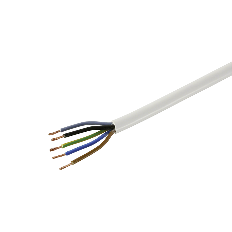 Cavo Td 5x2.5mm² bianco anello 5m