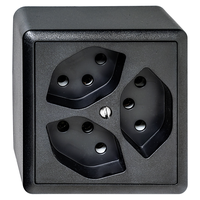 EDIZIO DUE presa app. 3xT13 parallelo nero