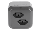 Steckdosenwürfel CUBE 8xT13 + 1xUSB-C PD 18W 1.5m mit integr. Feinsicherung ant