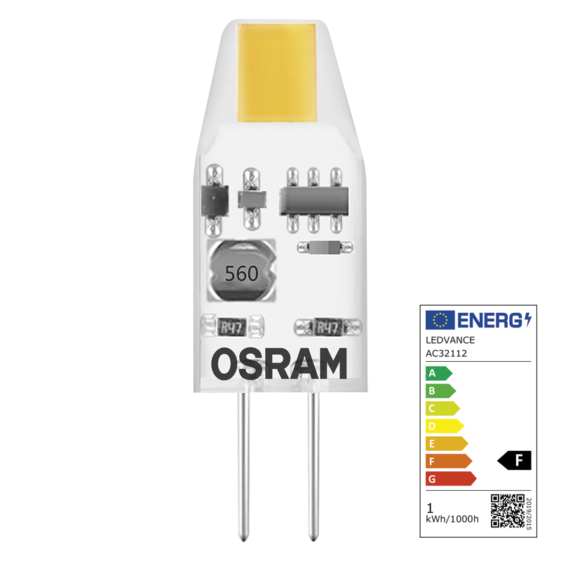 Osram LED Micro PIN G4 12V 1W 100lm WW