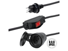 Prolunga con interruttore IP55 Gdv 3x1.5mm² 5m T13-T13 nr