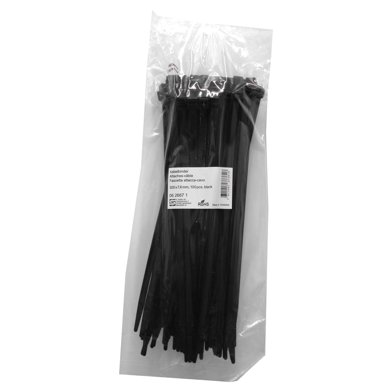 Fascette nera.300mm x 7.6mm