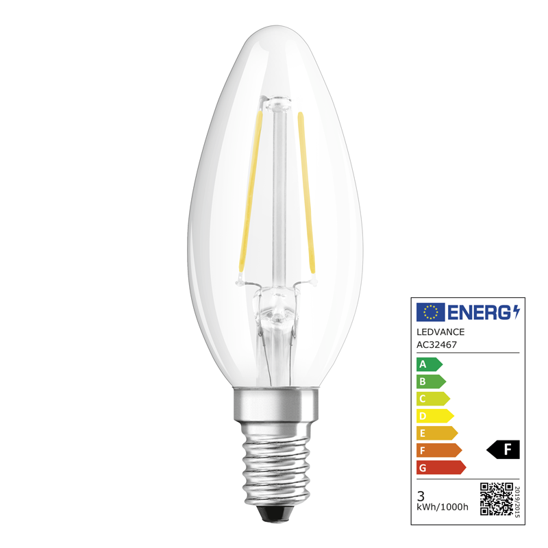 Osram LED Star Retrofit Classic B E14 240V 2.5W 250lm WW