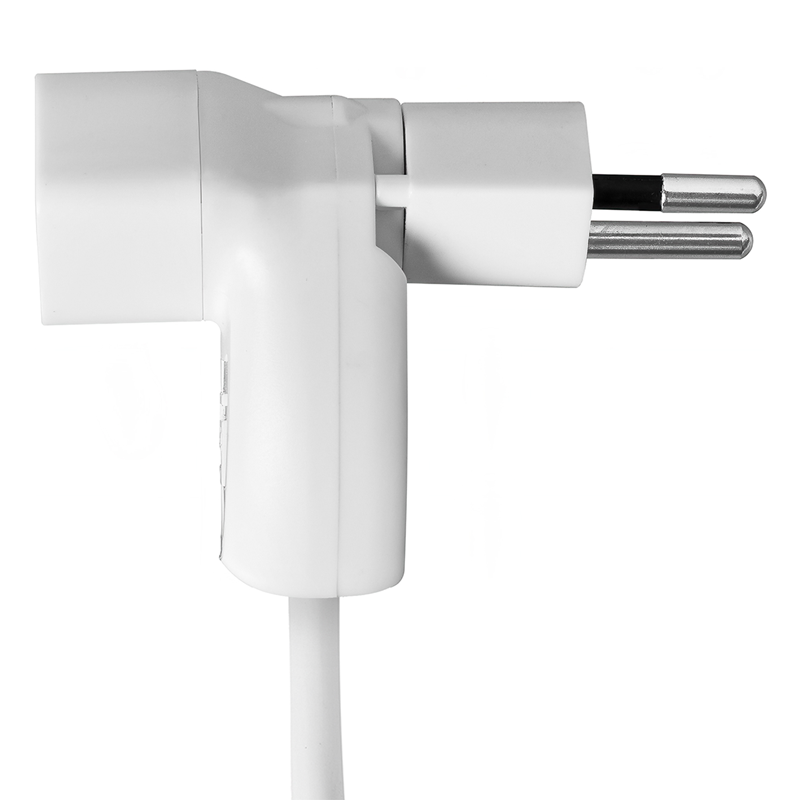 Steckdosenleiste VARIABL 4xT13 3m mit Schalter + Dreh-Winkelstecker MISTER T ws