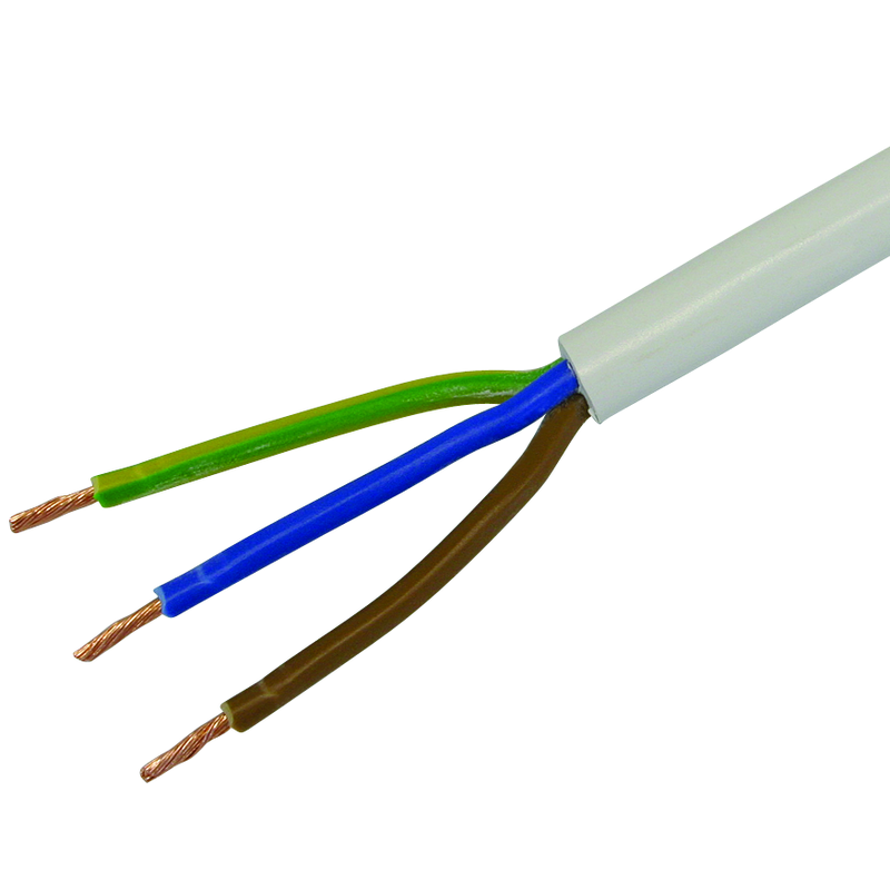 Cavo Td 3x1.5mm² bianco anello 10m