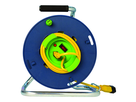 Avvolgicavo con aspo in plastica LOOP 1+1xT13 Td 3x1mm2 15m bl/ve