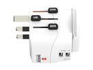 SKROSS Adapt. de voyage PRO Monde - Monde + 2xUSB-A 3 pôles max. 7A avec fusible
