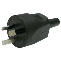 Stecker Australien mit Schutzkontakt sw