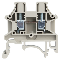 Morsetto passante DIN35 4mm2 grigio