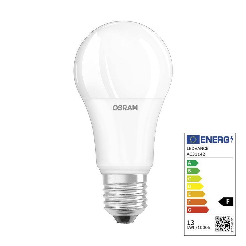 Osram LED Star Heatsink Classic A E27 240V 13W 1521lm CW