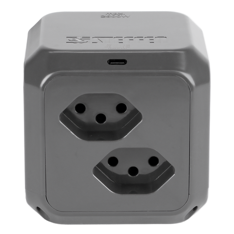 Presa multipla CUBE 8xT13 + 1xUSB-C PD 18W 1.5m con microfusibile integrato ant