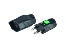 Spina+Presa 'Lock' T12/T13 nero con interruttore