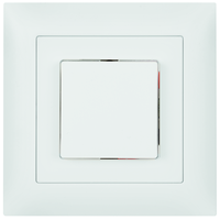 EDIZIOdue UP-Druckschalter SCH6 beleuchtet (LED blau, Orient.) ws