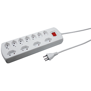 Steckdosenleiste POWER EASY 11xT13 1.5m mit Schalter ws