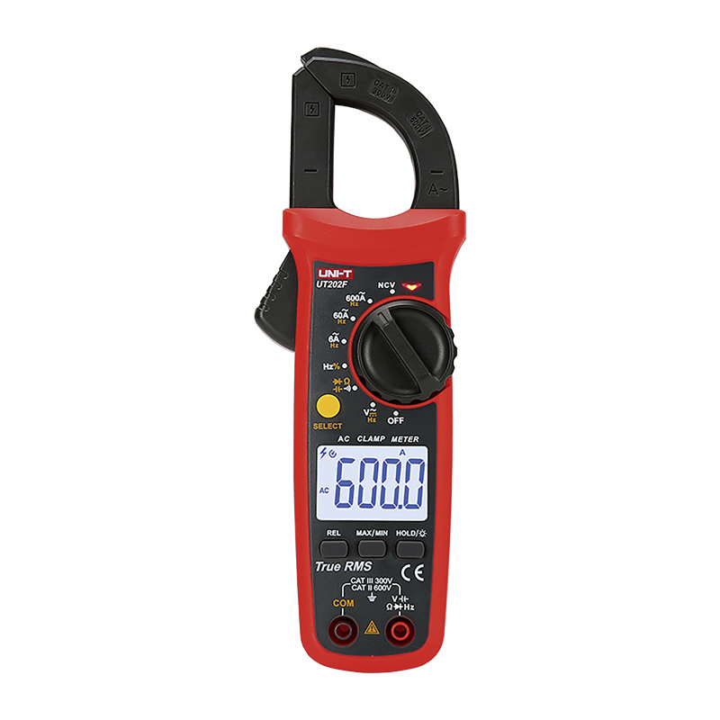 Zangen-Multimeter AC (0-600V/0-600A) CATII 600V / CAT III 300V sw/rt