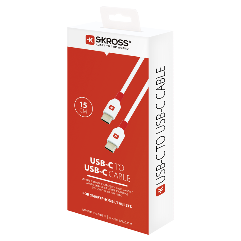 SKROSS Cavo USB-C 15cm max. 5V/3A bi