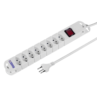 Steckdosenleiste VARIABL 8xT13 3m mit Schalter und Haftmagnete ws