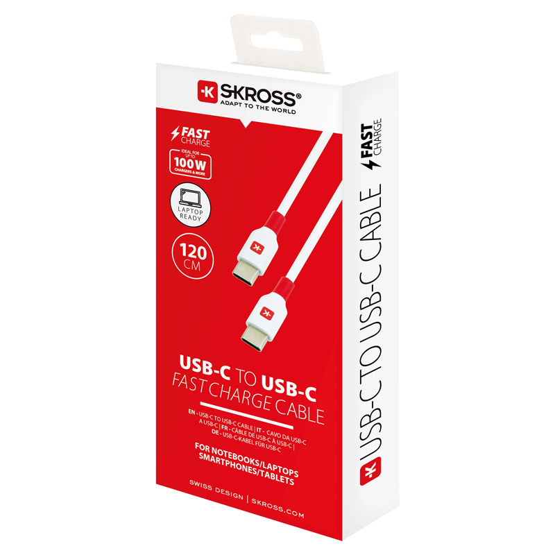 SKROSS Cavo USB-C 120cm max. 20V/3A bi