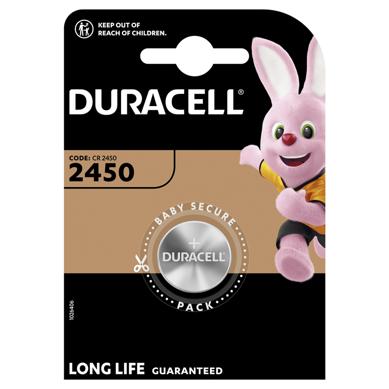 Duracell Electronics 3.0V DL2450 CR2450
