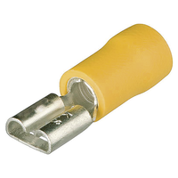 Cosse plate isolée 6.3x0.8mm (4-6mm2) jaune UE 4 pcs.