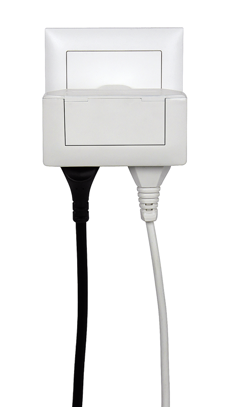 Mehrfachadapter OPPOSITE 2xT13 drehbar 270° ws