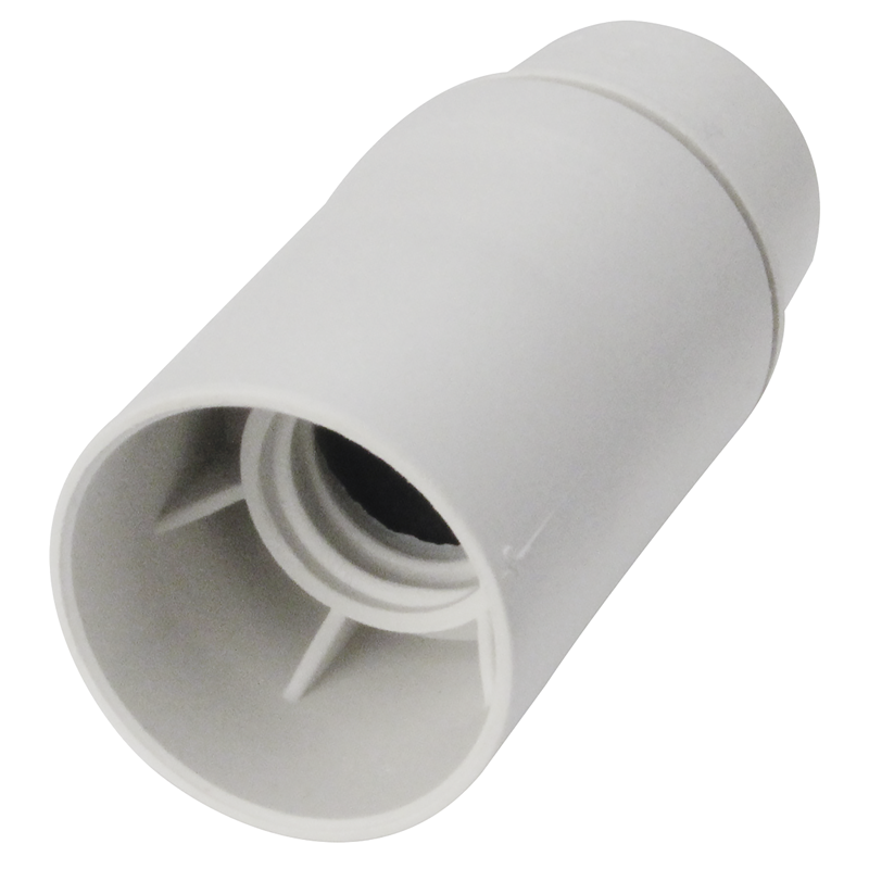 Douille E14 lisse blanc 2 pcs.