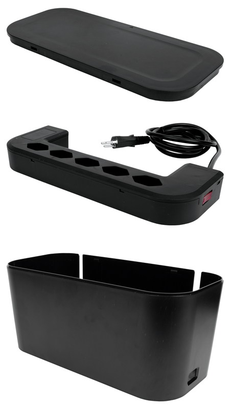 Steffen Cable Organizer Box avec multiprise 5xT13 avec interrupteur externe, nr