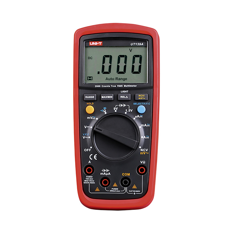 Multimètre AC/DC (0-600V/0-10A) CATIII 600V ro/nr