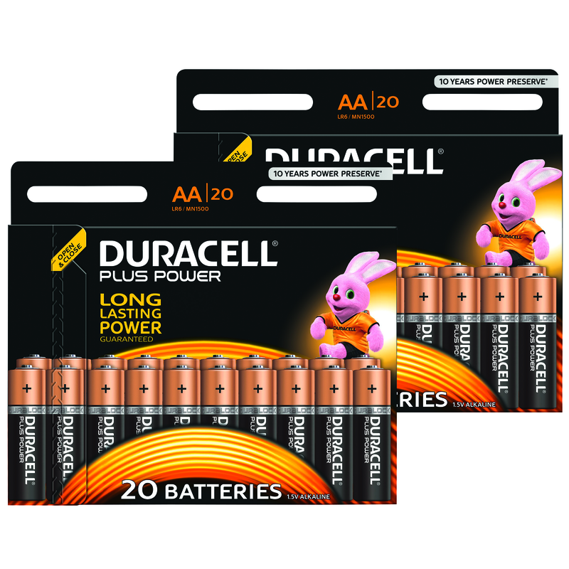 Duracell Plus Power 20+20 Pack MN1500 LR6 AA