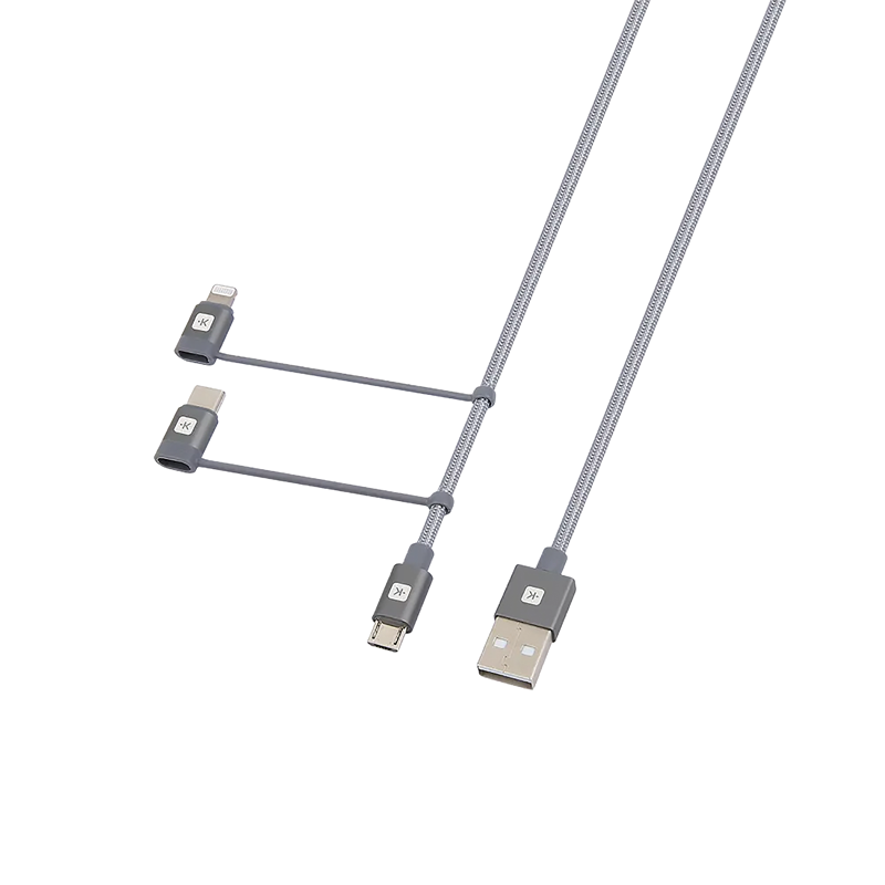 SKROSS 3in1 Lightning Connector + USB-C + Micro-USB 0.3m max. 5V/3A gr