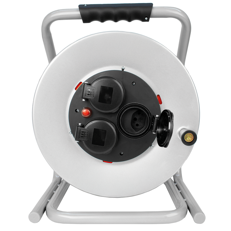 Avvolgicavo in metallo 3xT13 IP55 SteffenFLEX PUR 3x1mm² 40m gr/nr