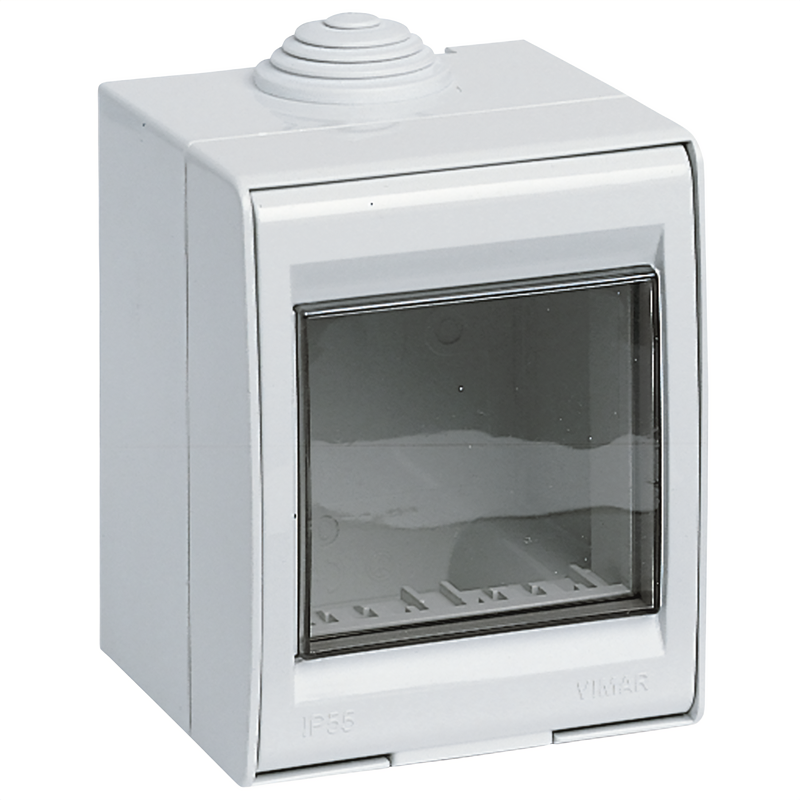 Boîte AP IP55 2Mod LE 68x HE 83x P 65 gris RAL7035