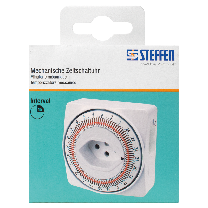 Timer mechanisch 24h-Zyklus / Schaltabstand 15min ws