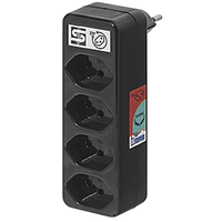 Mehrfachadapter 4xT13 drehbar 320° sw