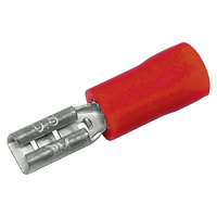 Cosse plate isolée 2.8x0.5mm (0.25-1mm2) rouge UE 6 pcs.