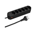 Steckdosenleiste COMPACT 6xT13 1.5m sw